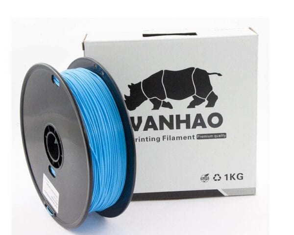 PLA пластик Wanhao, 1.75 мм, translucent blue, 1 кг